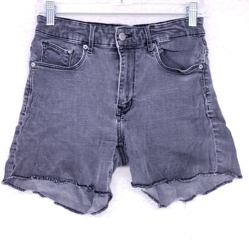 HM Vintage Black Jean Shorts Womens Size 12 Mid Rise Denim Jeans Pants